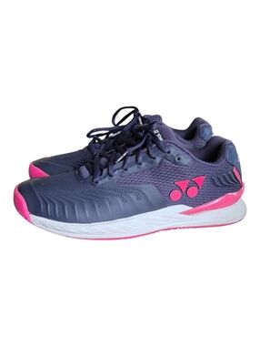 Yonex Women's Eclipsion 4 Clay Tennis Pickleball Shoes Navy Blue Pink Size 9.5
